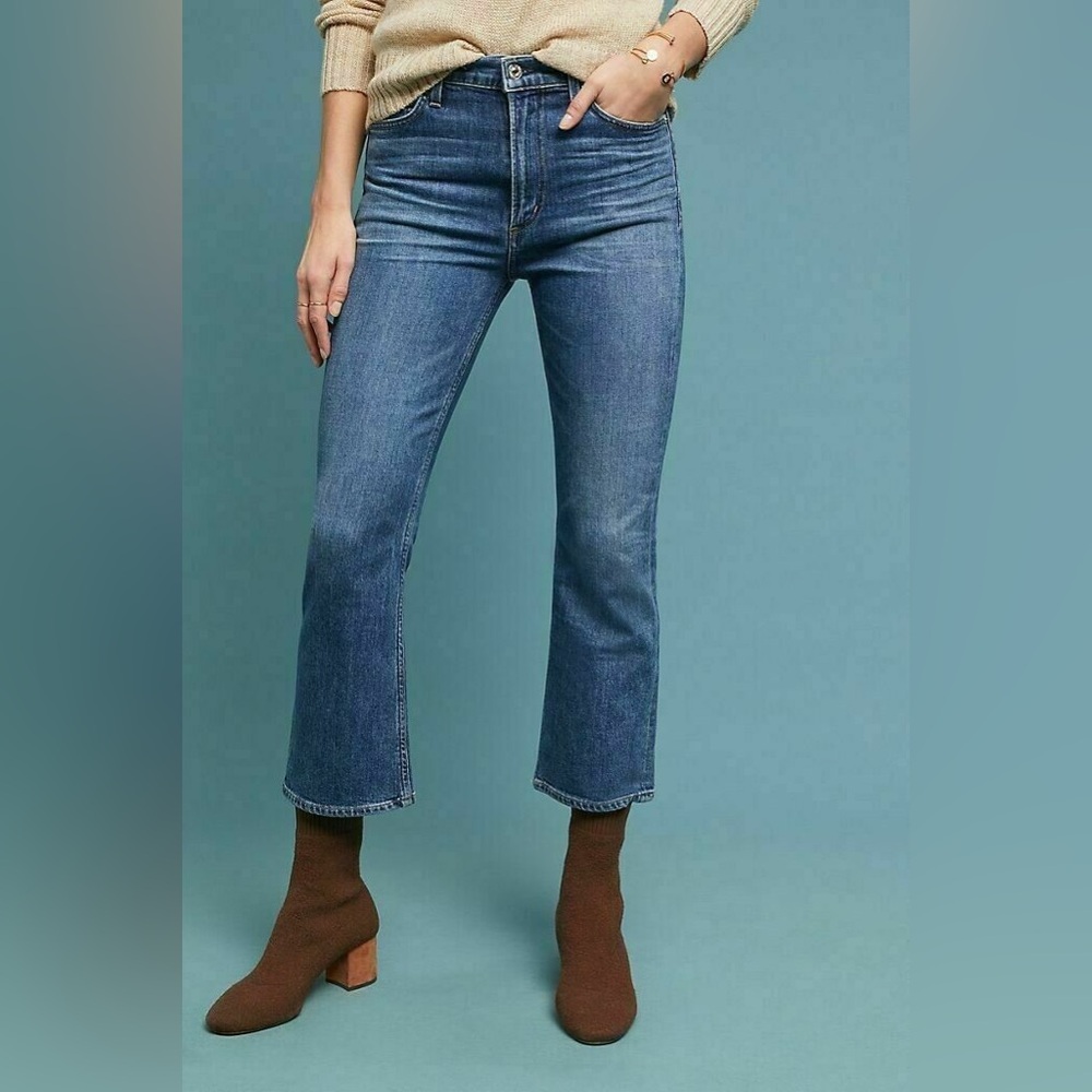 Citizens Of Humanity Dark Blue Cropped Jeans - Picture 2 of 7